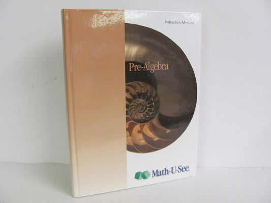 Pre Algebra Math U See Instruction Manual  Pre-Owned Demme Mathematics Textbooks