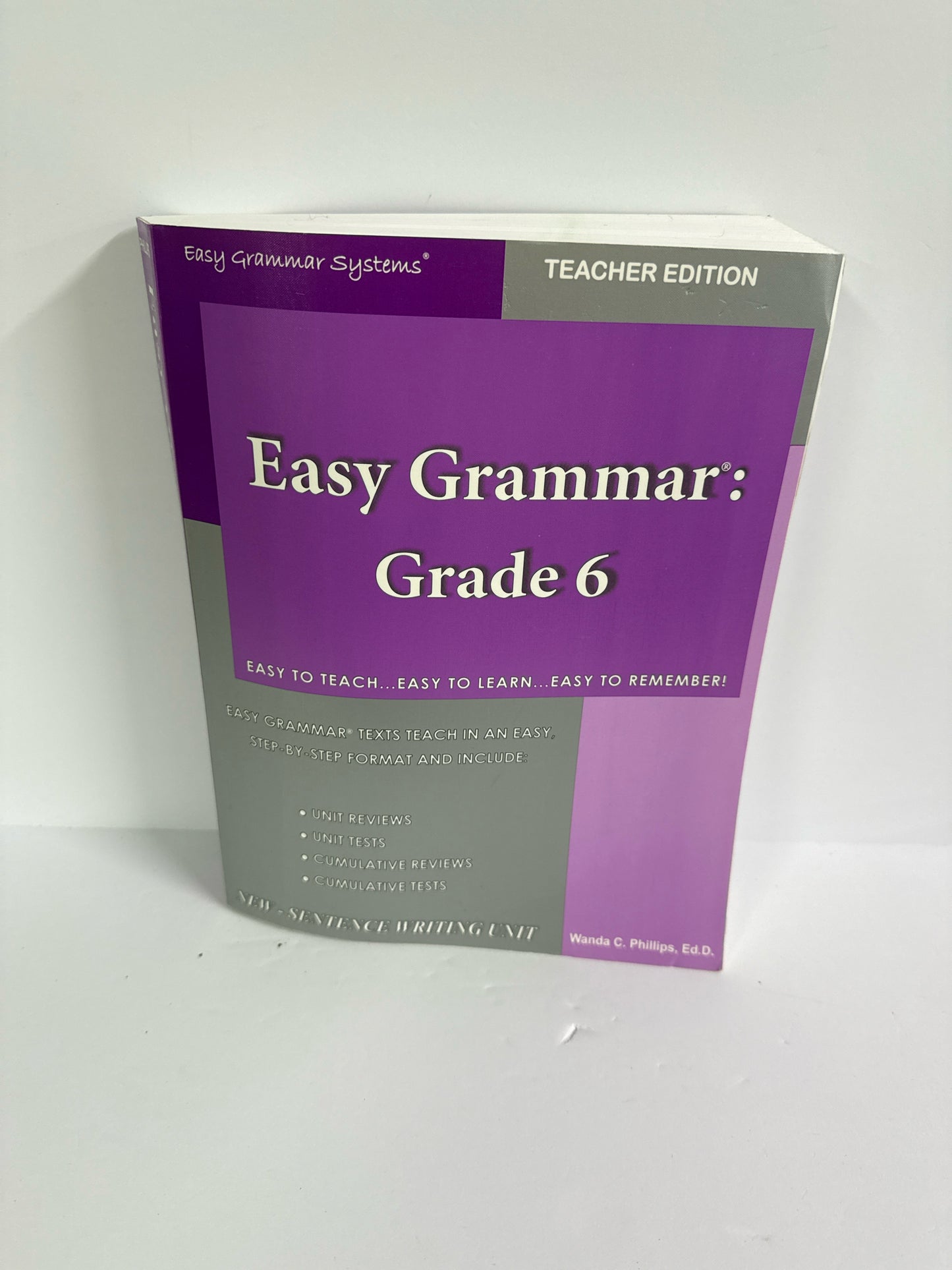 Easy Grammar 6 Easy Grammar Teacher Edition  Pre-Owned 6th Grade Grammar Books