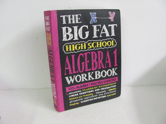 The Big Fat High School Algebra 1 Workman Workbook  Pre-Owned Math Help Books