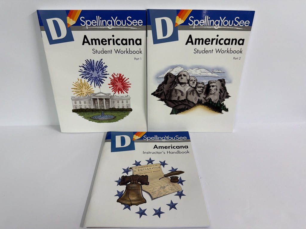 Americana Spelling You See Set  Pre-Owned Elementary Language Textbooks