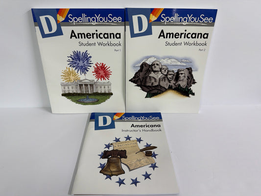 Americana Spelling You See Set  Pre-Owned Elementary Language Textbooks