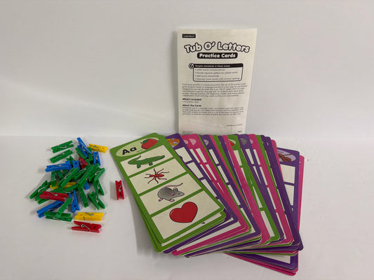 Tub o' Letter Practice Cards Lakeshore Pre-Owned Elementary Early Learning Books