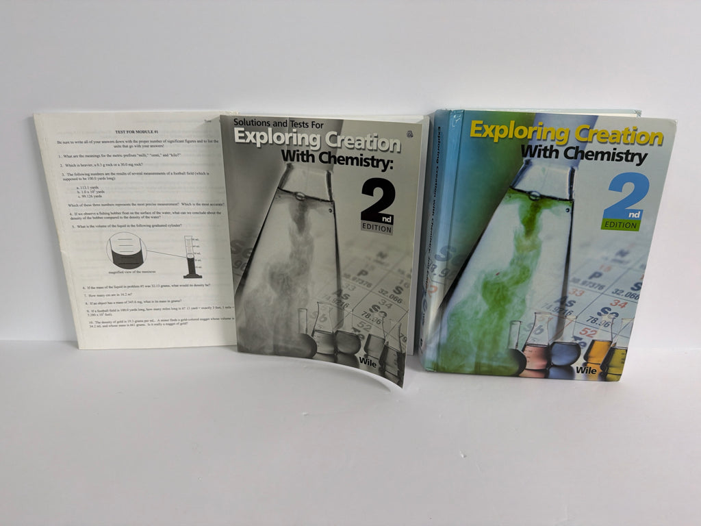Exploring Creation With Chemistry Apologia Set  Pre-Owned Wile Science Textbooks