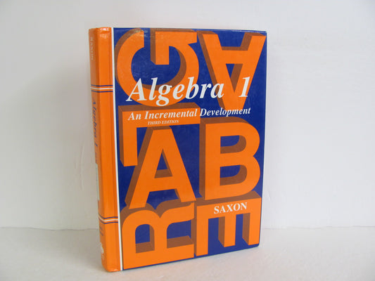 Algebra 1 Saxon Student Book Pre-Owned High School Mathematics Textbooks