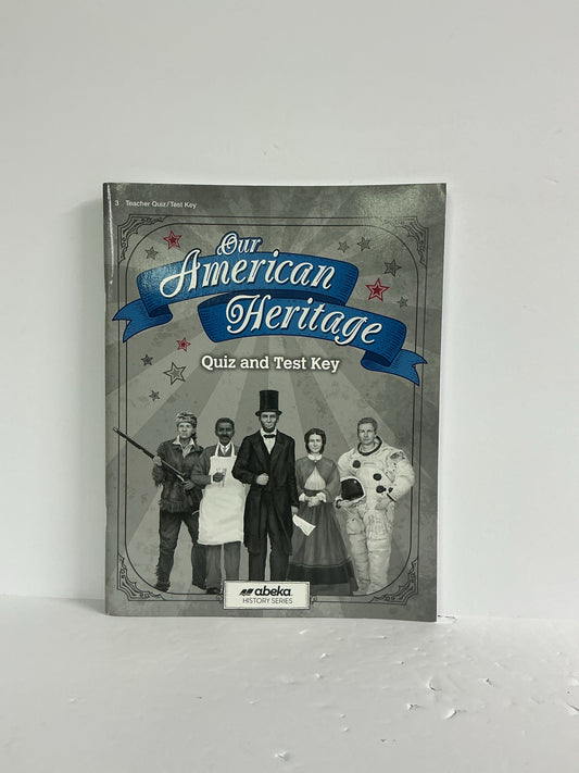 Our American Herit Abeka Quiz/Test Key  Pre-Owned 3rd Grade History Textbooks