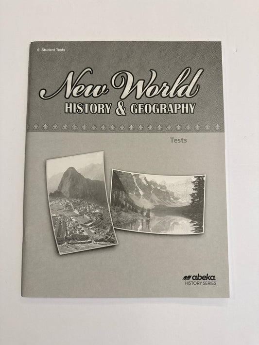 New World History Abeka Tests  Pre-Owned 6th Grade History Textbooks