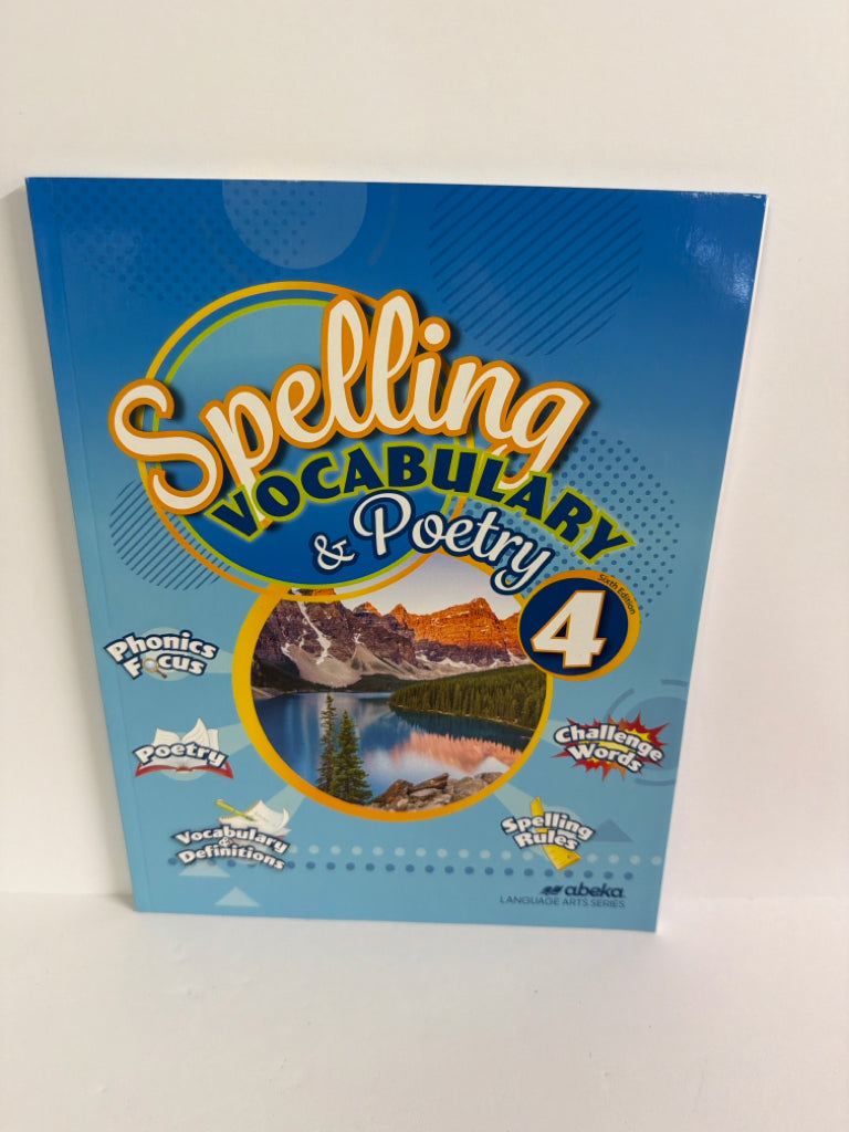 Spelling Vocabulary & Poetry 4 Abeka Student Book Pre-Owned Language Textbooks