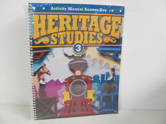Heritage Studies 3 BJU Press Activity Key Pre-Owned 3rd Grade History Textbooks