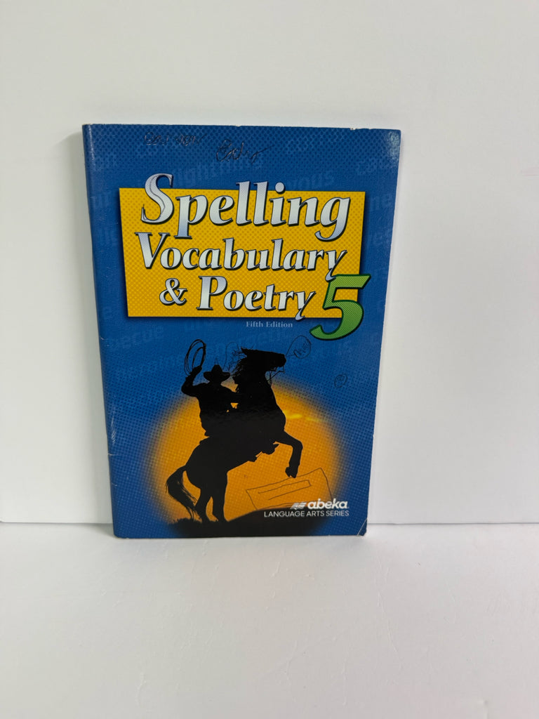 Spelling Vocabulary & Poetry 5 Abeka Student Book Pre-Owned Language Textbooks