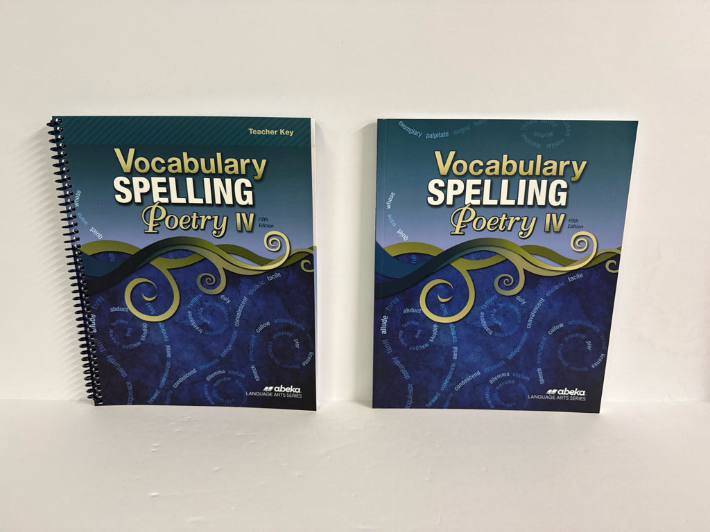 Vocabulary Spelling Poetry IV Abeka Set  Pre-Owned 10th Grade Language Textbooks