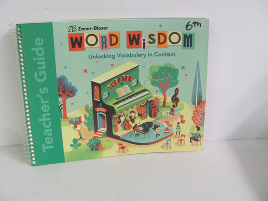 Word Wisdom Zaner Bloser- Teacher Guide  Pre-Owned Spelling/Vocabulary Books