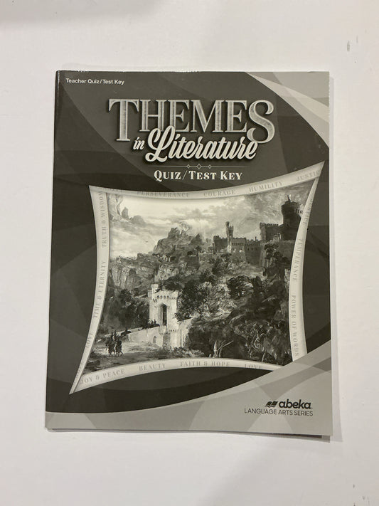 Themes in Literature  Abeka Teacher Test Key Pre-Owned 9th Grade Literature