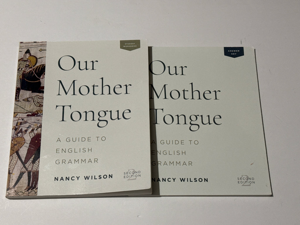 Our Mother Tongue Canon Press Answer Key  Pre-Owned Classical Education