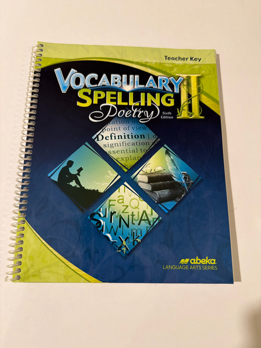Vocabulary Spelling Poetry II Abeka 8th Grade Spelling Vocabulary Books