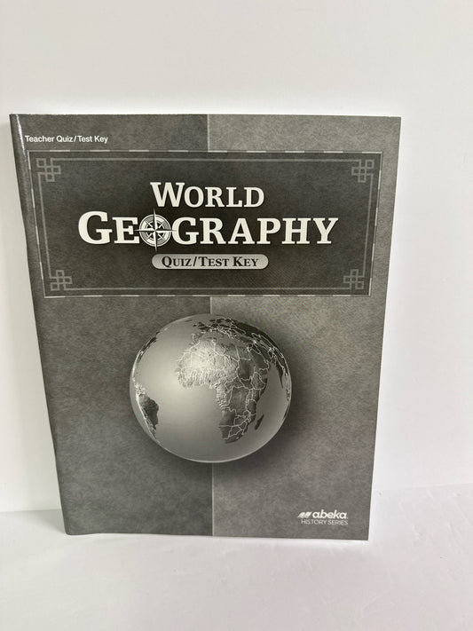 World Geography Abeka Quiz/Test Key  Pre-Owned 9th Grade History Textbooks