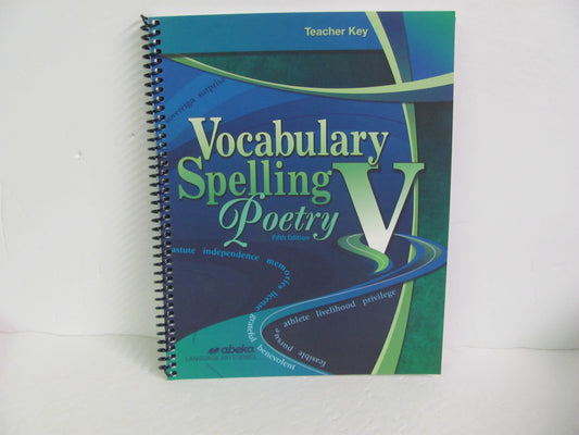 Vocabulary Spelling Poetry V Abeka 11th Grade Spelling/Vocabulary Books