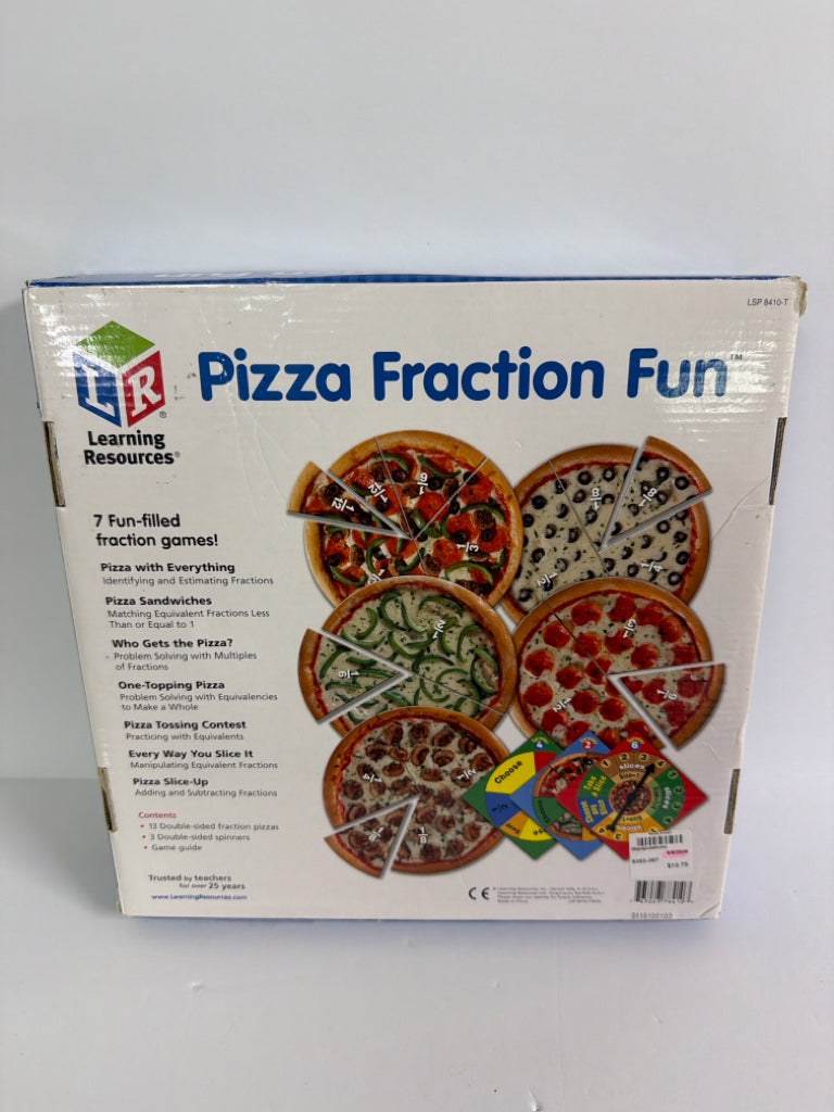 Pizza Fraction Learning Resources Game  Pre-Owned Elementary Manipulatives