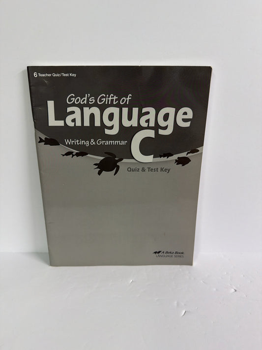God's Gift of Language C Abeka Teacher Copy  Pre-Owned Language Textbooks