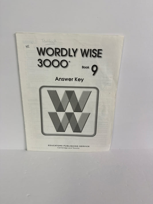 Wordly Wise 3000 Book 9 EPS Answer Key  Pre-Owned 9th Grade Language Textbooks