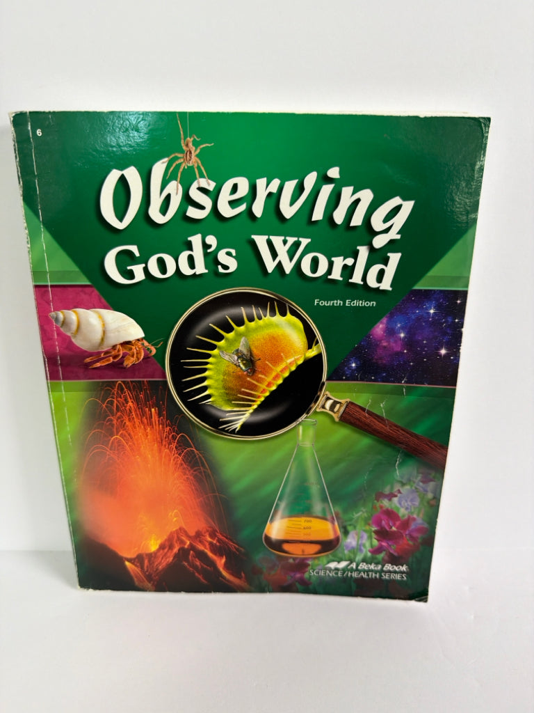 Observing God's World Abeka Student Text  Pre-Owned 6th Grade Science Textbooks