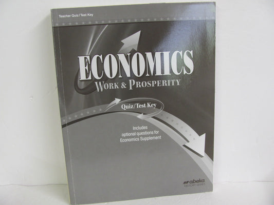 Economics Abeka Quiz/Test Key  Pre-Owned 12th Grade History Textbooks