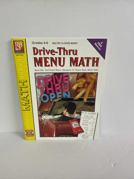 Drive-Thru Menu Math Remedia Pre-Owned Elementary Math Help Books