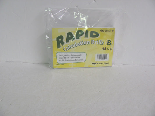 Rapid Calculation Drills B Abeka Cards Pre-Owned 5th Grade Mathematics Textbooks