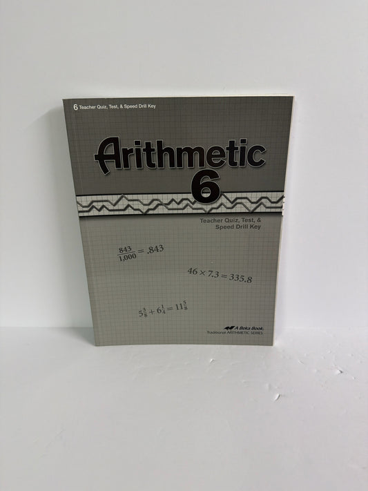 Arithmetic 6 Abeka Teacher Copy  Pre-Owned 6th Grade Mathematics Textbooks