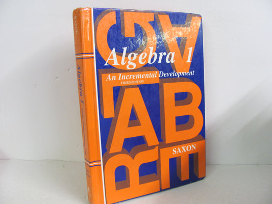 Algebra 1 Saxon Student Book Pre-Owned Saxon High School Mathematics Textbooks