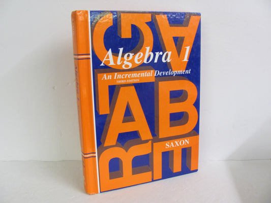 Algebra 1 Saxon Student Book Pre-Owned Saxon High School Mathematics Textbooks