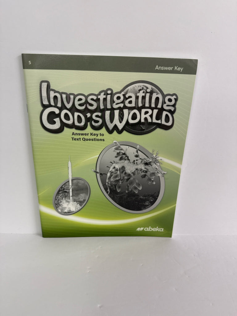 Investigating God's World Abeka Answer Key  Pre-Owned Science Textbooks