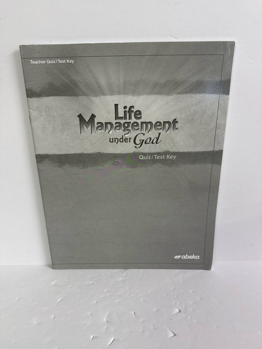Life Management Under God Abeka Quiz/Test Key  Pre-Owned Bible Textbooks