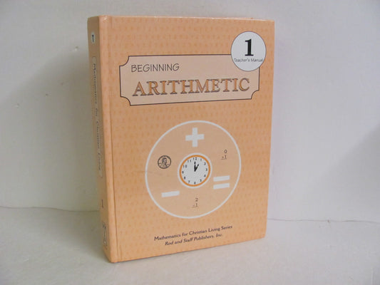 Arithmetic 1 Rod & Staff Teacher Manual  Pre-Owned Mathematics Textbooks