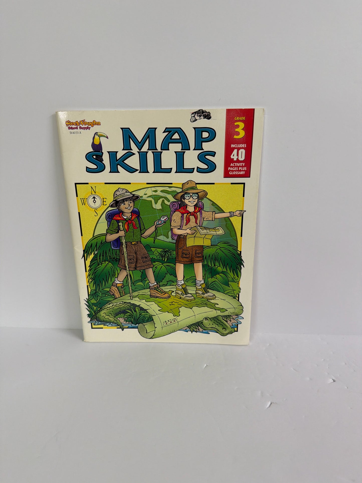 Map Skills Steck-Vaughn Workbook  Pre-Owned Summer Study Books