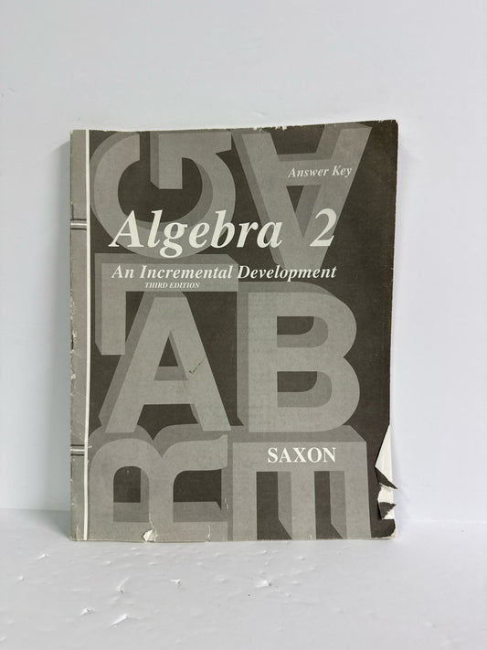 Algebra 2 Saxon Answer Key  Pre-Owned High School Mathematics Textbooks