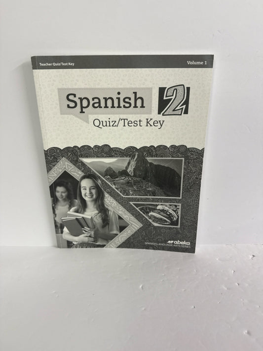 Spanish 2 Volume 1 Abeka Quiz/Test Key  Pre-Owned High School Spanish