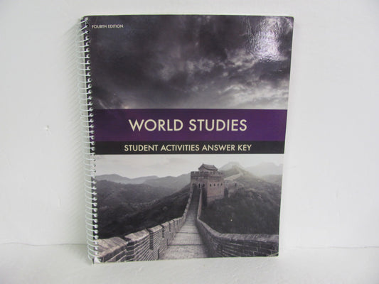 World Studies BJU Press Activity Key Pre-Owned 7th Grade History Textbooks
