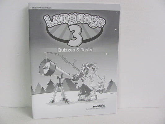 Language 3 Abeka Quizzes/Tests  Pre-Owned 3rd Grade Language Textbooks