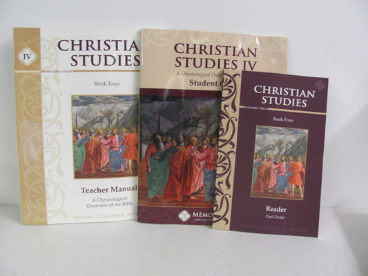 Christian Studies IV Memoria Press Set  Pre-Owned Middle School Bible Textbooks