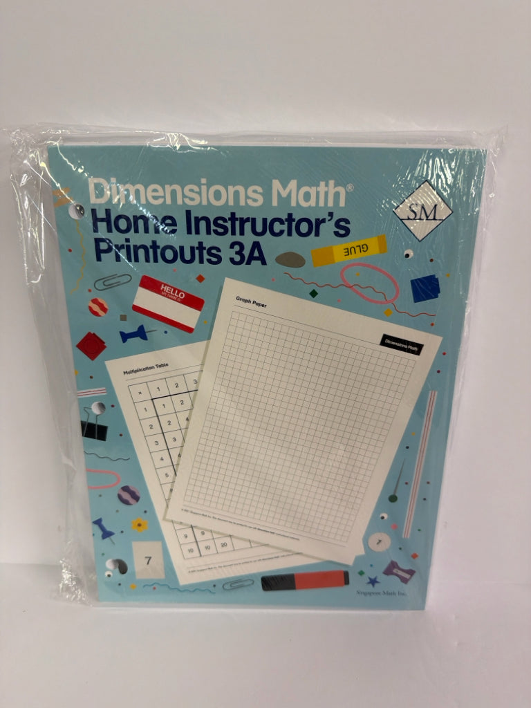Dimensions Math 3A Singapore Home Instructor's Printouts Mathematics Textbooks