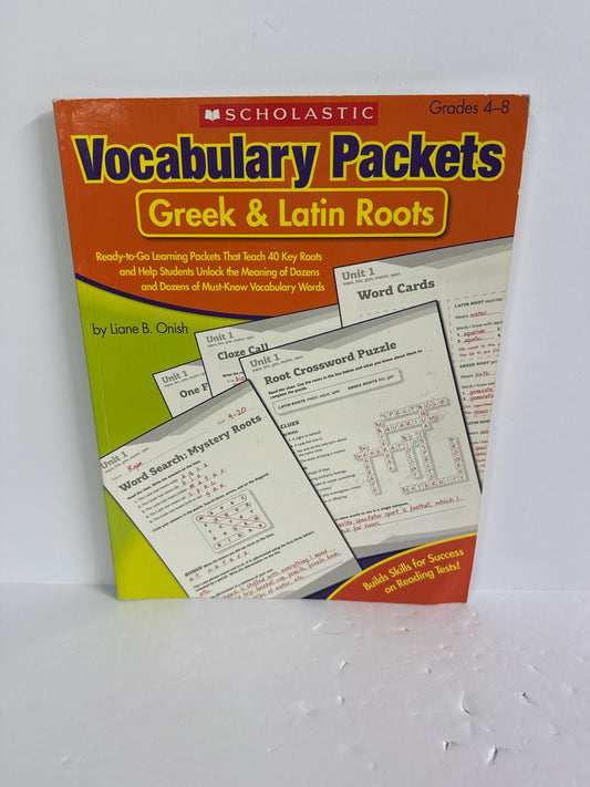 Vocabulary Packets Scholastic Workbook  Pre-Owned Language Textbooks