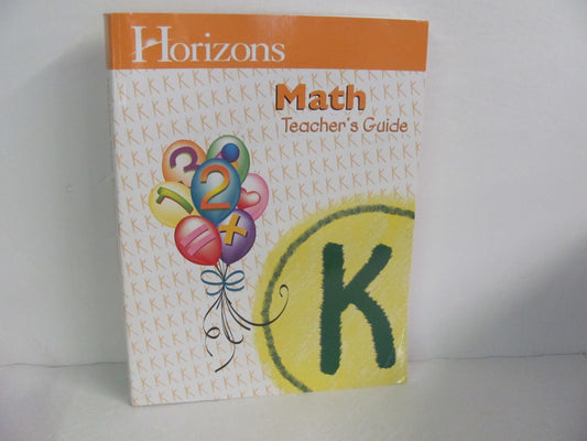 Math K Horizons Teacher Guide  Pre-Owned Kindergarten Mathematics Textbooks