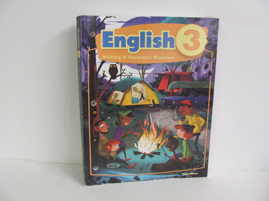 English 3 BJU Press Workbook  Pre-Owned 3rd Grade Language Textbooks