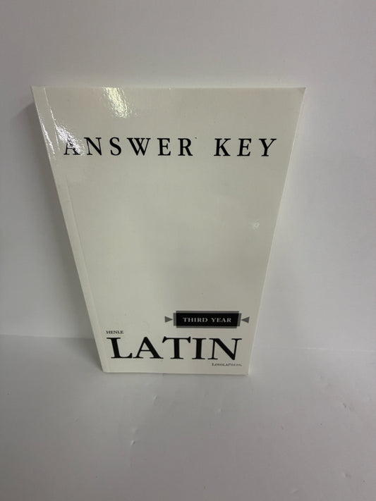 Henle Latin Loyola Press Answer Key  Pre-Owned High School Latin