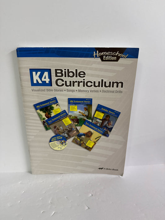 Bible Curriculum Abeka Homeschool Edition  Used K4 Bible Textbooks