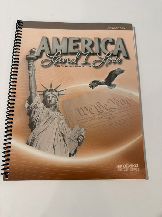 America Land I Love Abeka Answer Key Pre-Owned 8th Grade History Textbooks