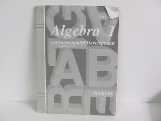 Algebra 1 Saxon Tests  Pre-Owned Saxon High School Mathematics Textbooks