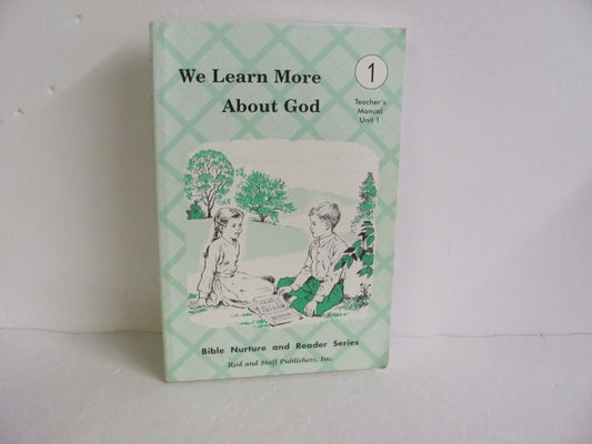 We Learn More About God Rod & Staff Teacher Manual  Pre-Owned Reading Textbooks