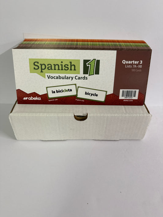 Spanish 1 Vocab Cards Quarter 3 Abeka Cards Pre-Owned High School Spanish