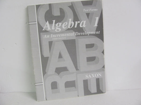 Algebra 1 Saxon Tests  Pre-Owned High School Mathematics Textbooks